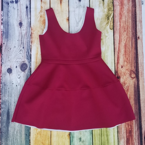 Asos Plus Size Fuschia Fit And Flare Scuba Dress - Picture 7 of 7